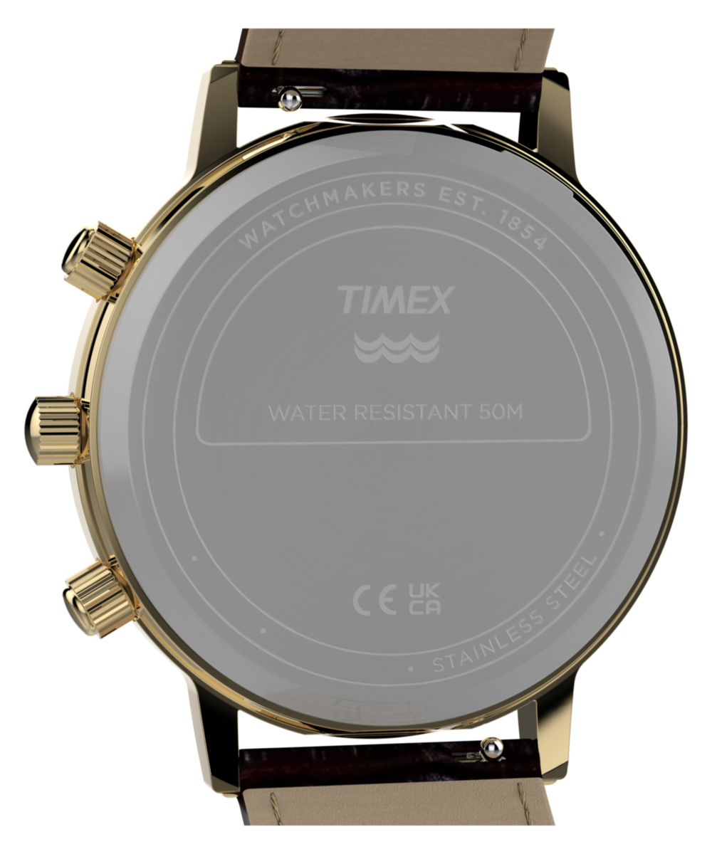 Timex 1990 Moon Phase Reissue 37mm Leather Strap Watch - Image 5