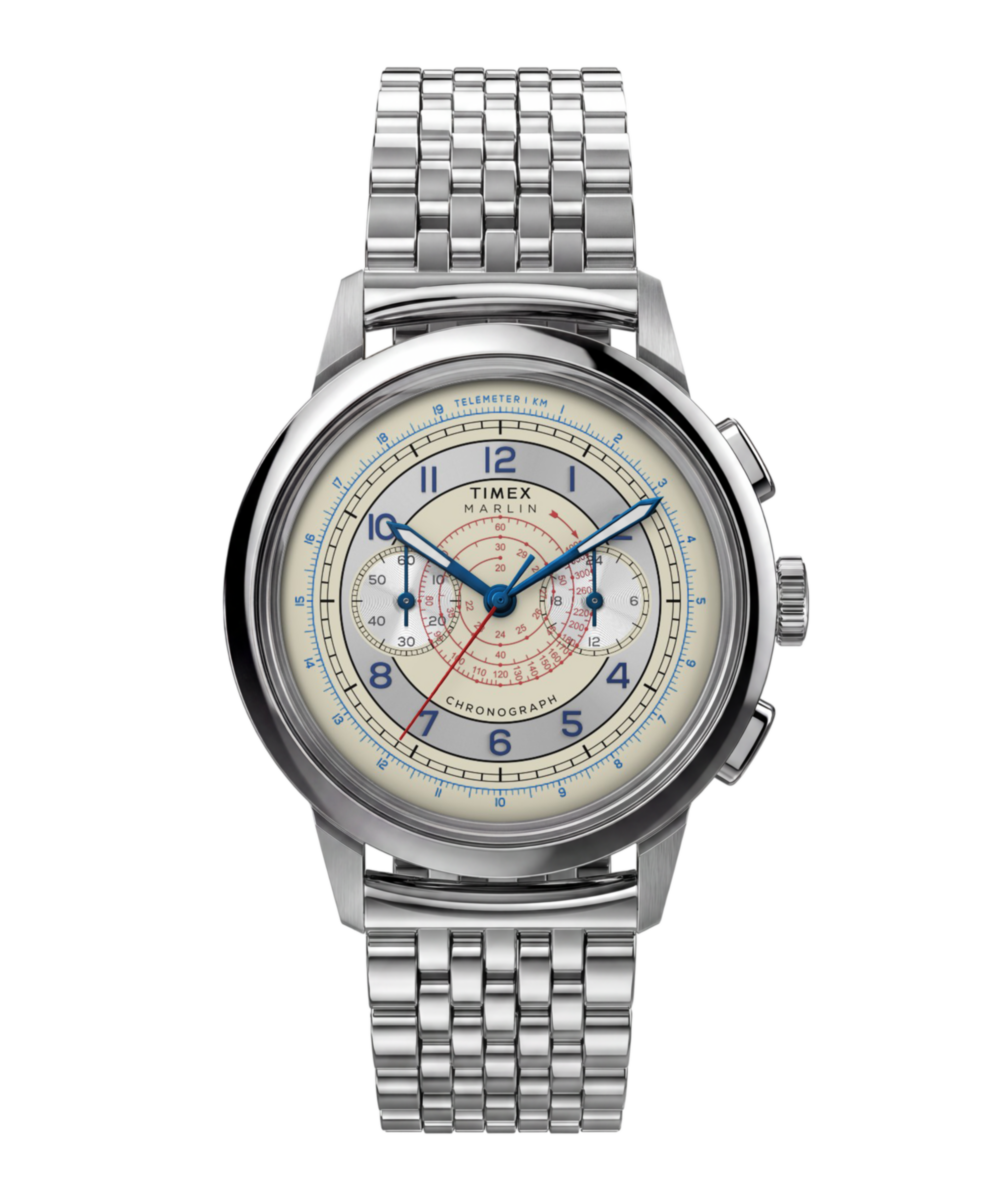 Marlin® Neo Classic Chronograph 40mm Stainless Steel Bracelet Watch