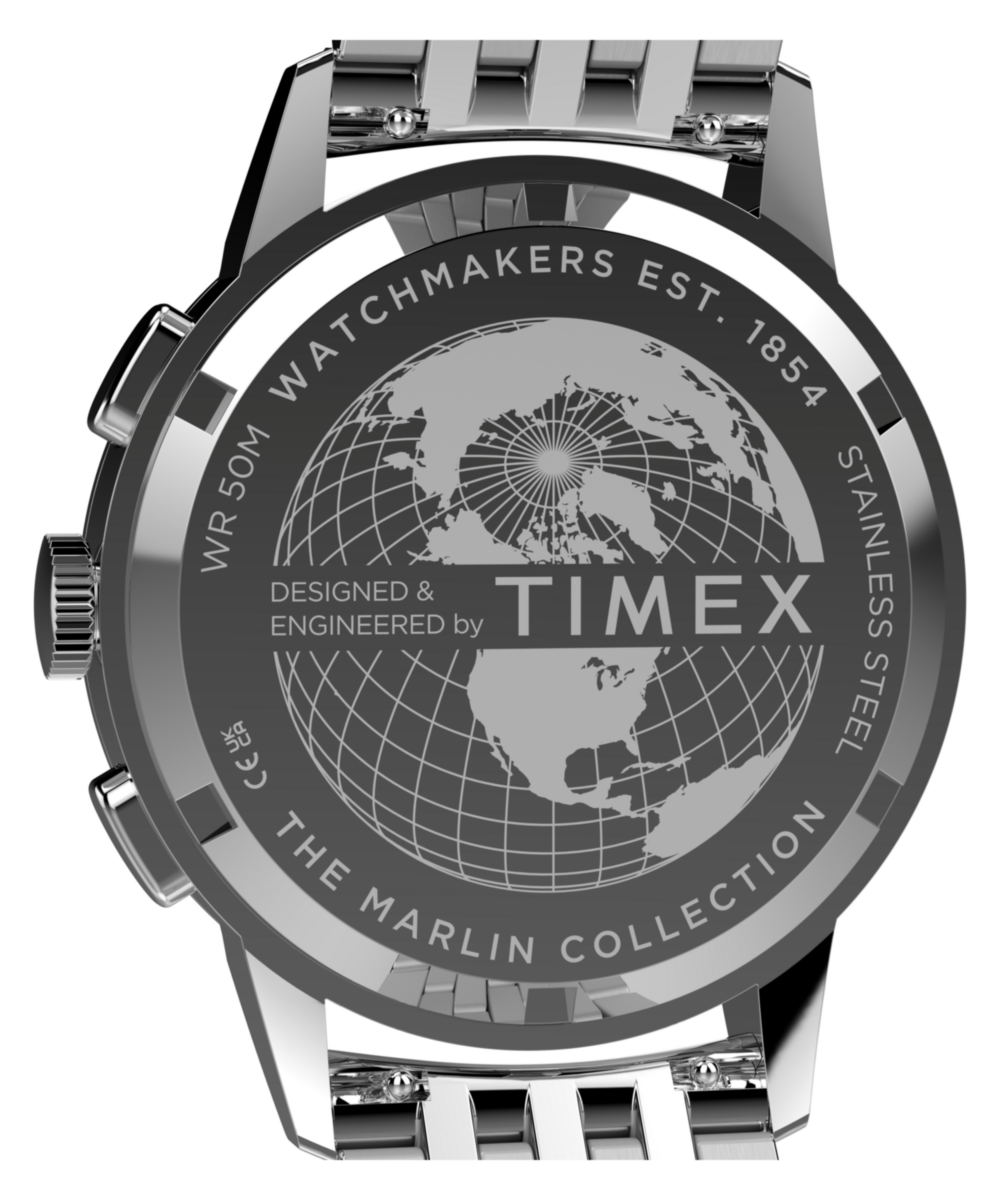 Marlin® Neo Classic Chronograph 40mm Stainless Steel Bracelet Watch - Image 5