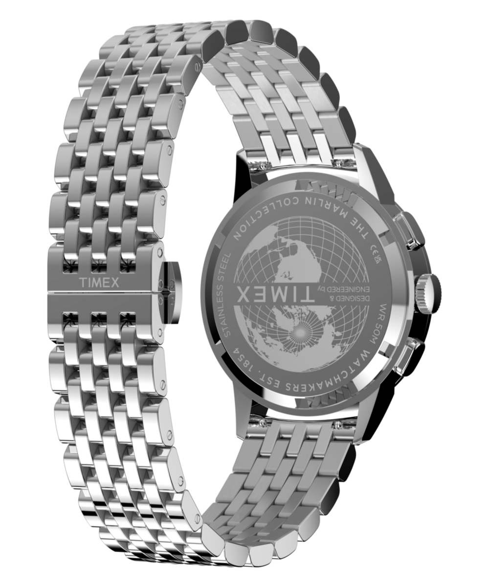 Marlin® Neo Classic Chronograph 40mm Stainless Steel Bracelet Watch - Image 6
