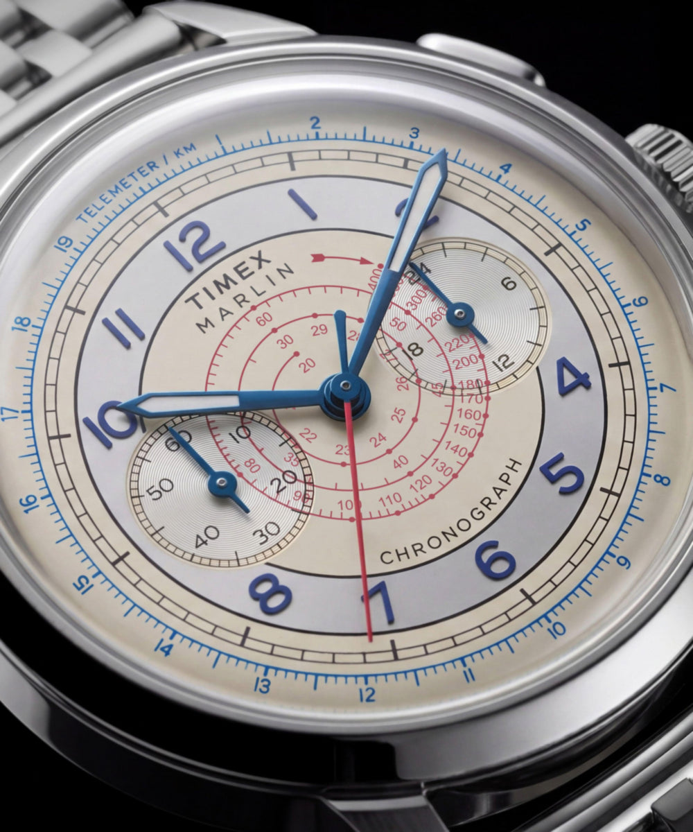 Marlin® Neo Classic Chronograph 40mm Stainless Steel Bracelet Watch - Image 8