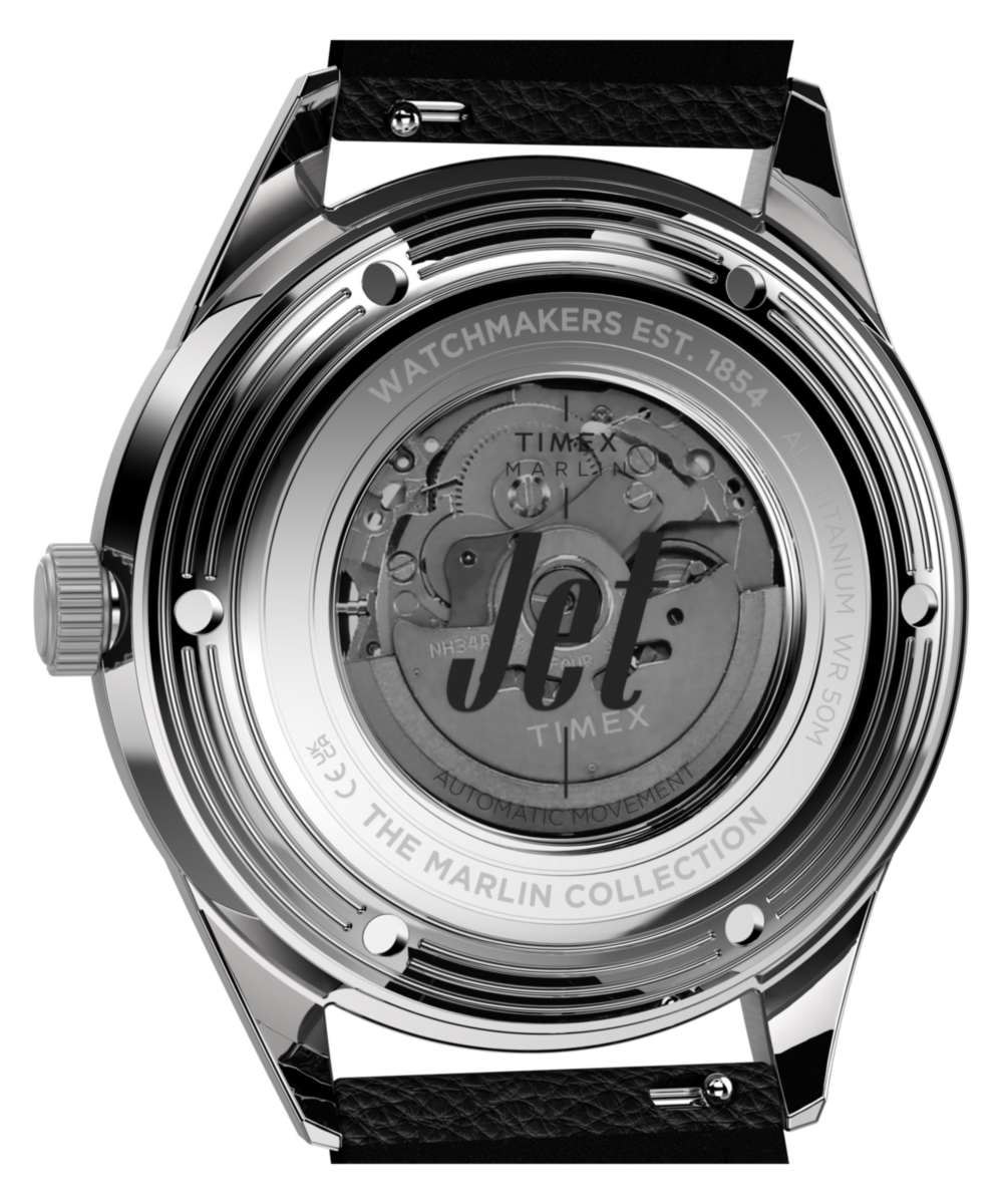 Marlin® Jet Titanium Automatic GMT 40mm Leather Strap Watch - Image 5