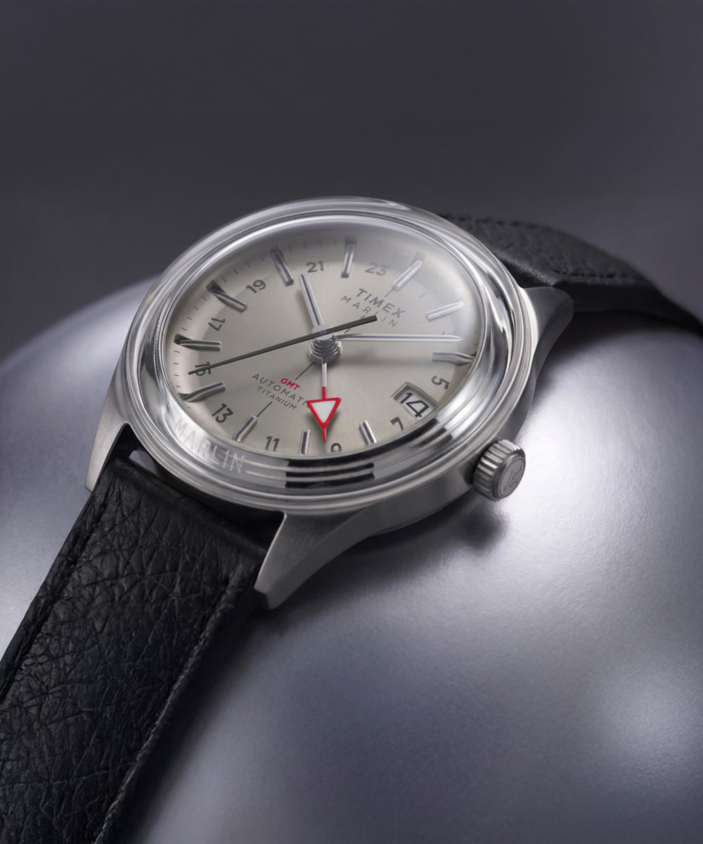 Marlin® Jet Titanium Automatic GMT 40mm Leather Strap Watch - Image 7