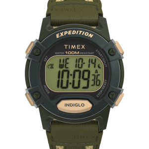 Expedition CAT5 40mm Leather and Fabric Strap Watch