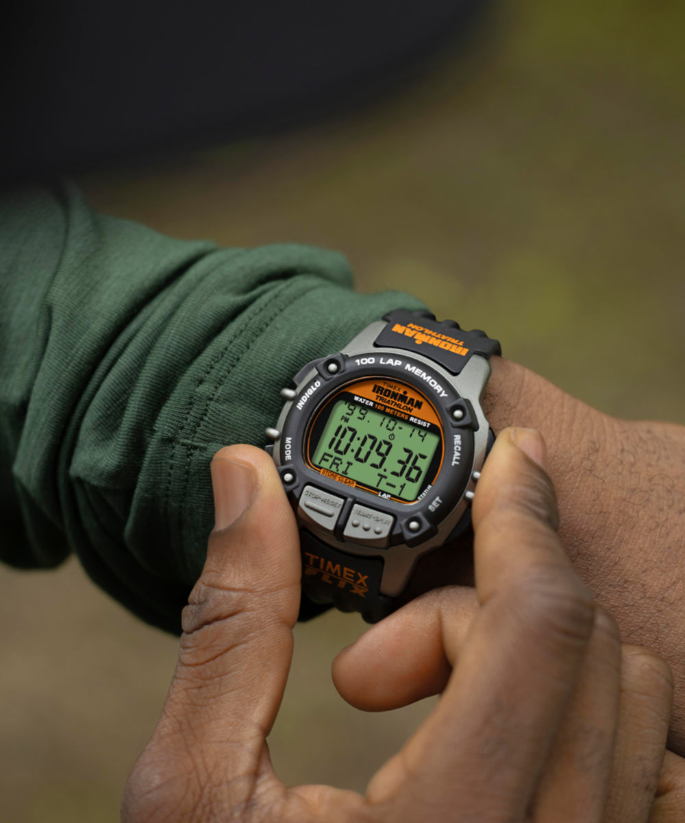 TIMEX® IRONMAN® Flix 100 Lap 42mm PU Strap Watch - Image 2