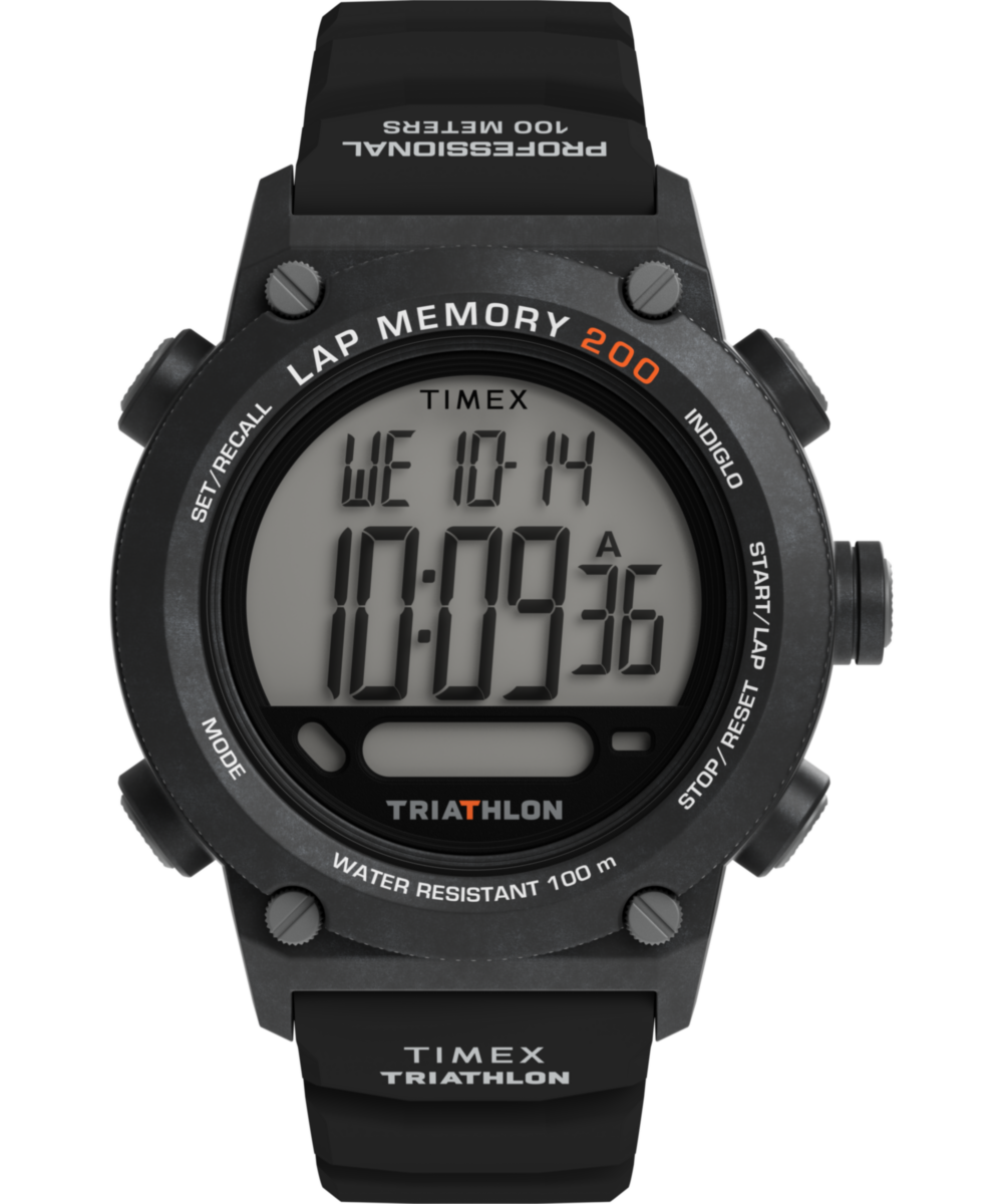 Triathlon 200 Lap 44mm Silicone Strap Watch