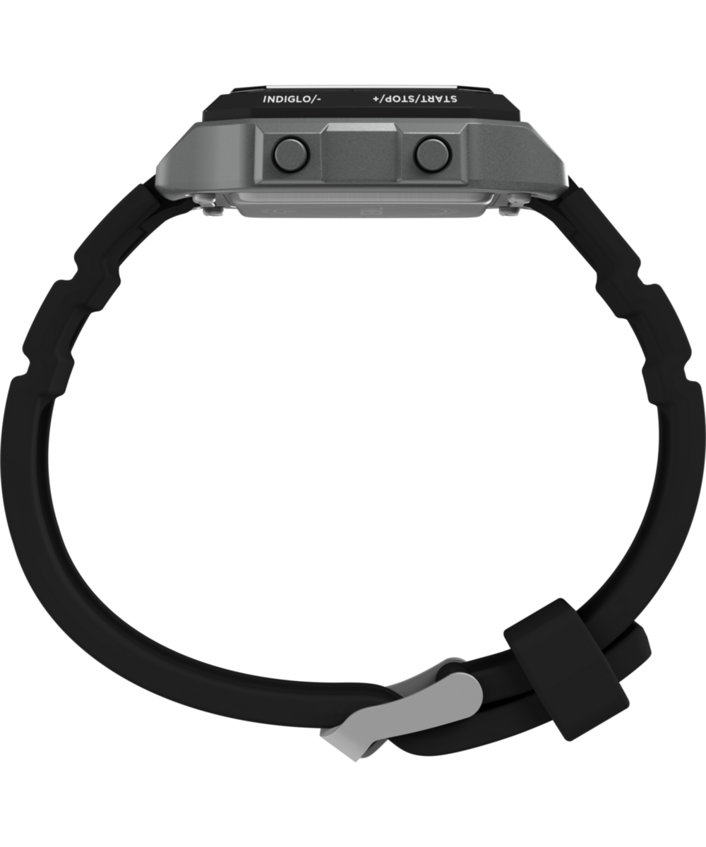 World Time Digital 40mm Resin Strap Watch - Image 2