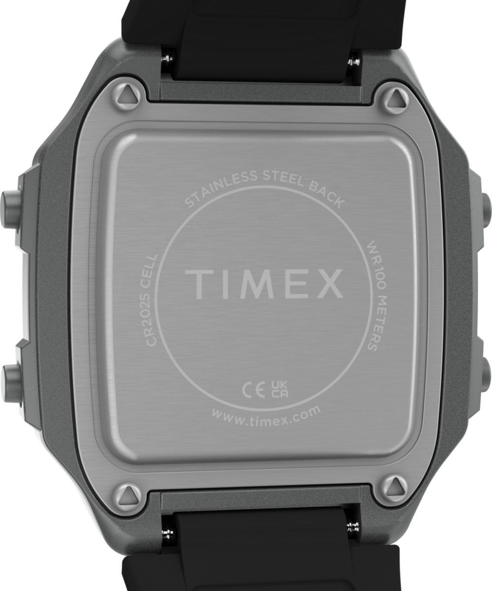 World Time Digital 40mm Resin Strap Watch - Image 4