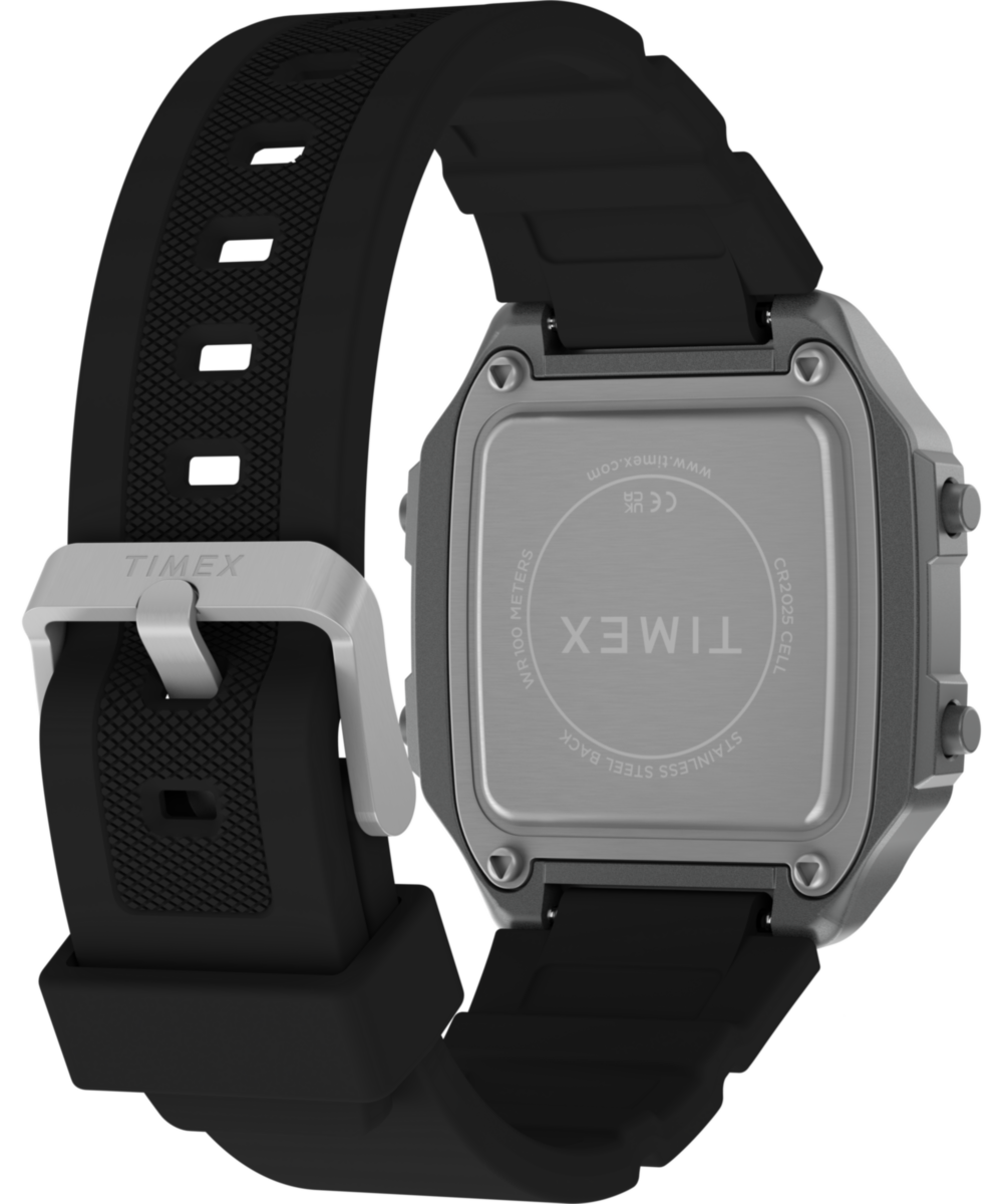 World Time Digital 40mm Resin Strap Watch - Image 5