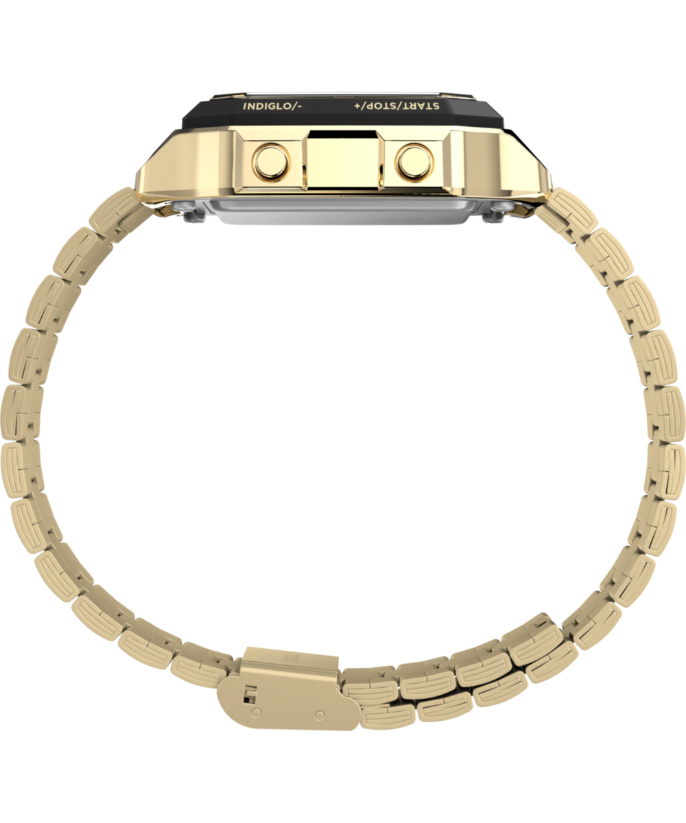 World Time Digital 40mm Stainless Steel Bracelet Watch - Image 2