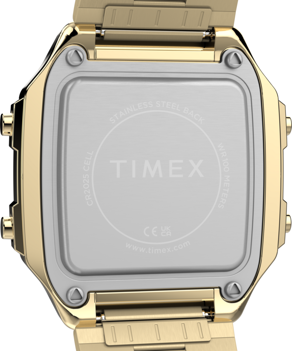 World Time Digital 40mm Stainless Steel Bracelet Watch - Image 4