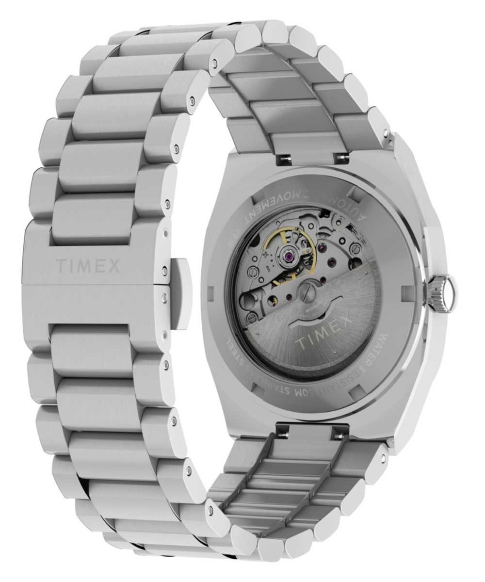 Timex® Automatic E Line 38mm Stainless Steel Bracelet Watch - Image 6