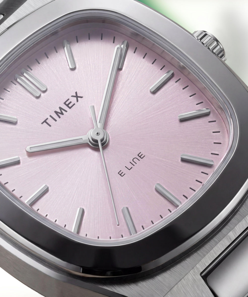 Timex® Quartz E Line 30mm Stainless Steel Bracelet Watch - Image 8