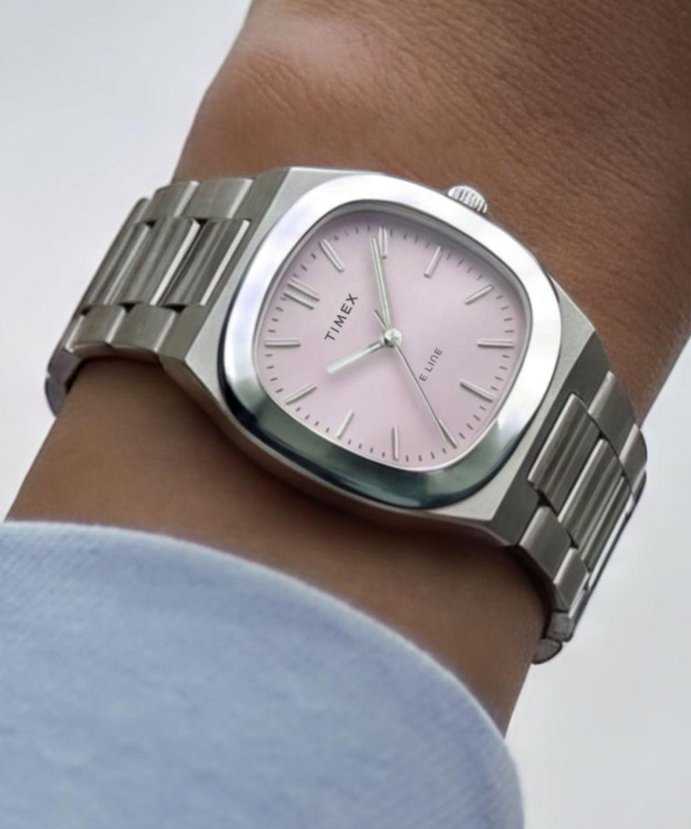 Timex® Quartz E Line 30mm Stainless Steel Bracelet Watch - Image 2