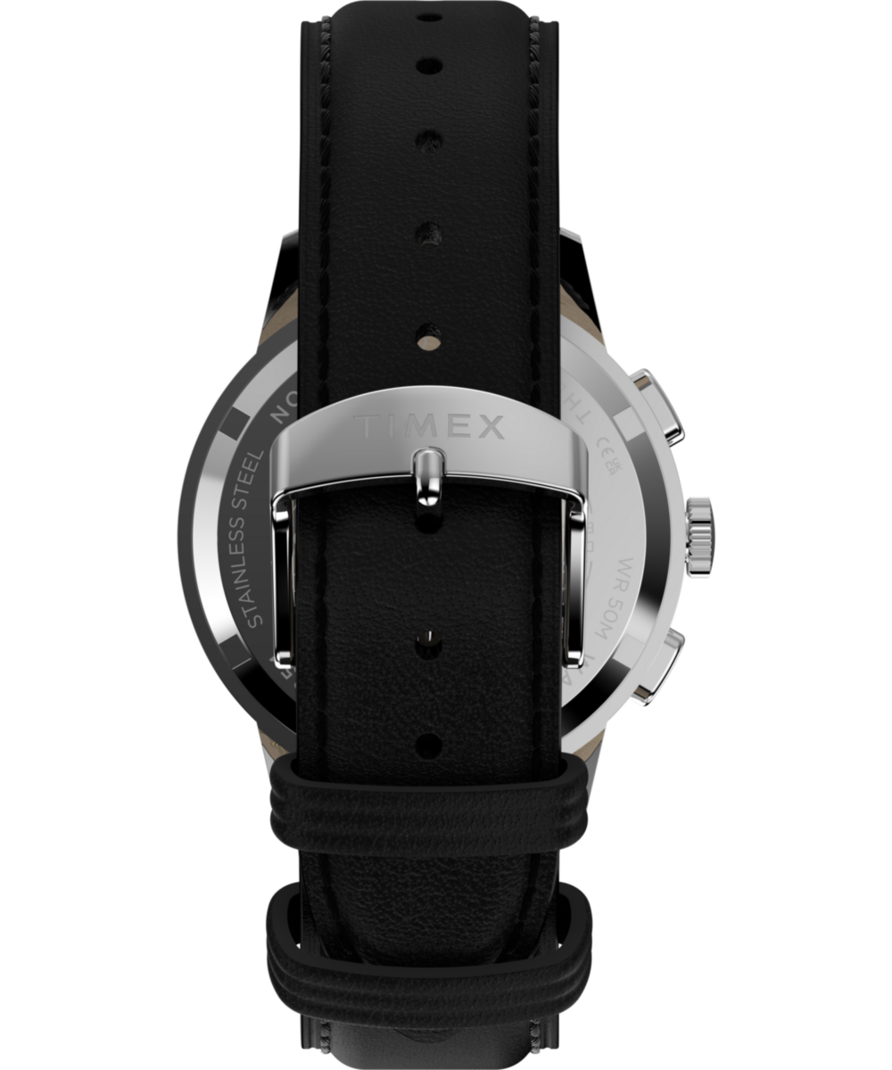 Marlin® Neo Classic Chronograph 40mm Leather Strap Watch - Image 3
