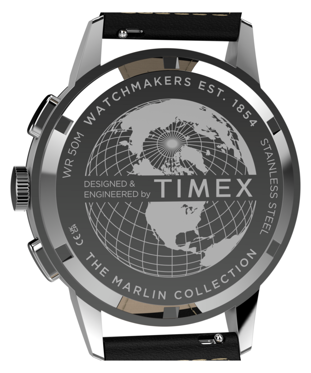 Marlin® Neo Classic Chronograph 40mm Leather Strap Watch - Image 4