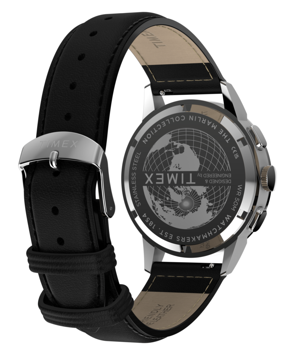 Marlin® Neo Classic Chronograph 40mm Leather Strap Watch - Image 5