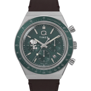 Peanuts® x Q Timex Chronograph 40mm Leather Strap Watch