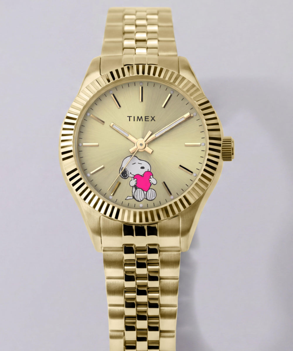 Peanuts x Timex Legacy Mini Heart Hug 25mm Stainless Steel Bracelet Watch - Image 7