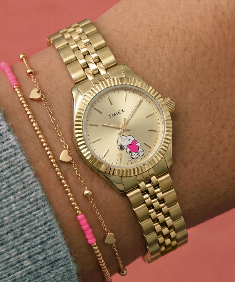 Peanuts x Timex Legacy Mini Heart Hug 25mm Stainless Steel Bracelet Watch - Image 2