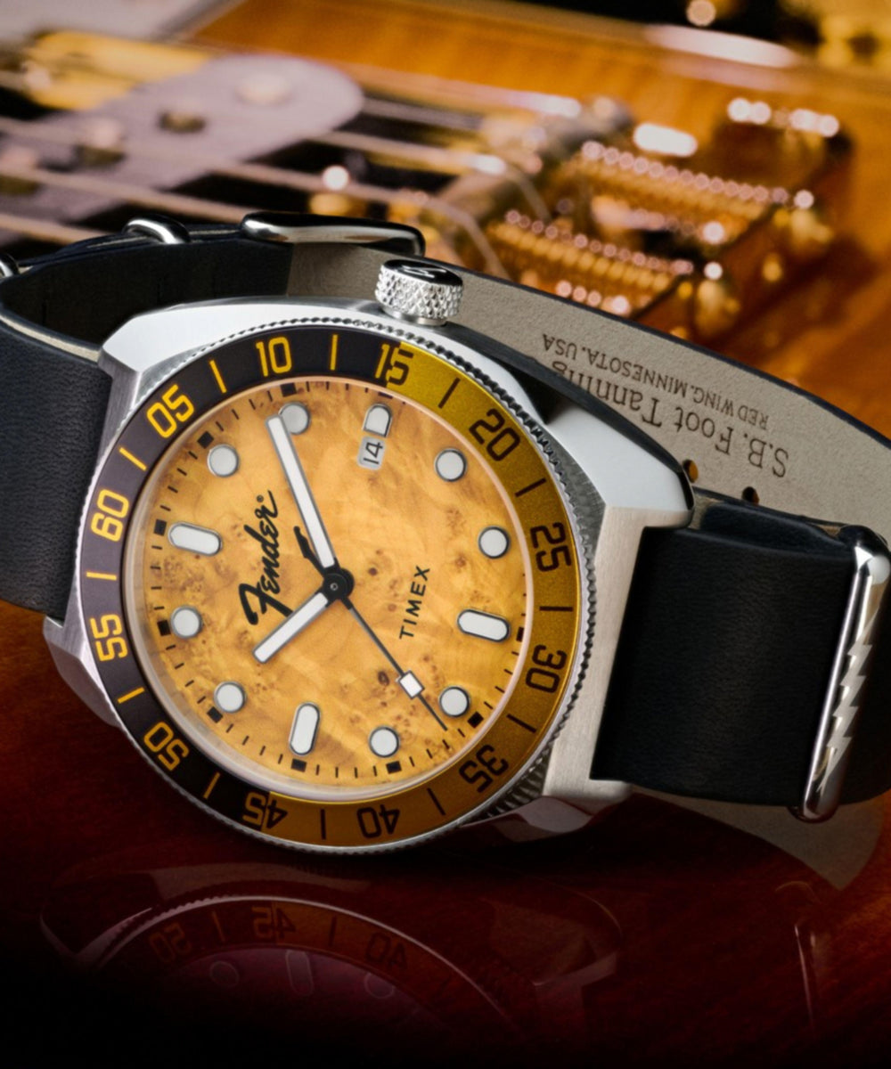 Fender x Timex Automatic 41mm Leather Strap Watch - Image 8