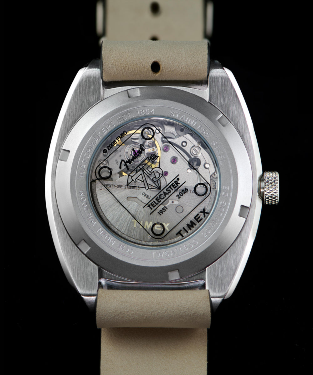 Fender x Timex Automatic 41mm Leather Strap Watch - Image 9