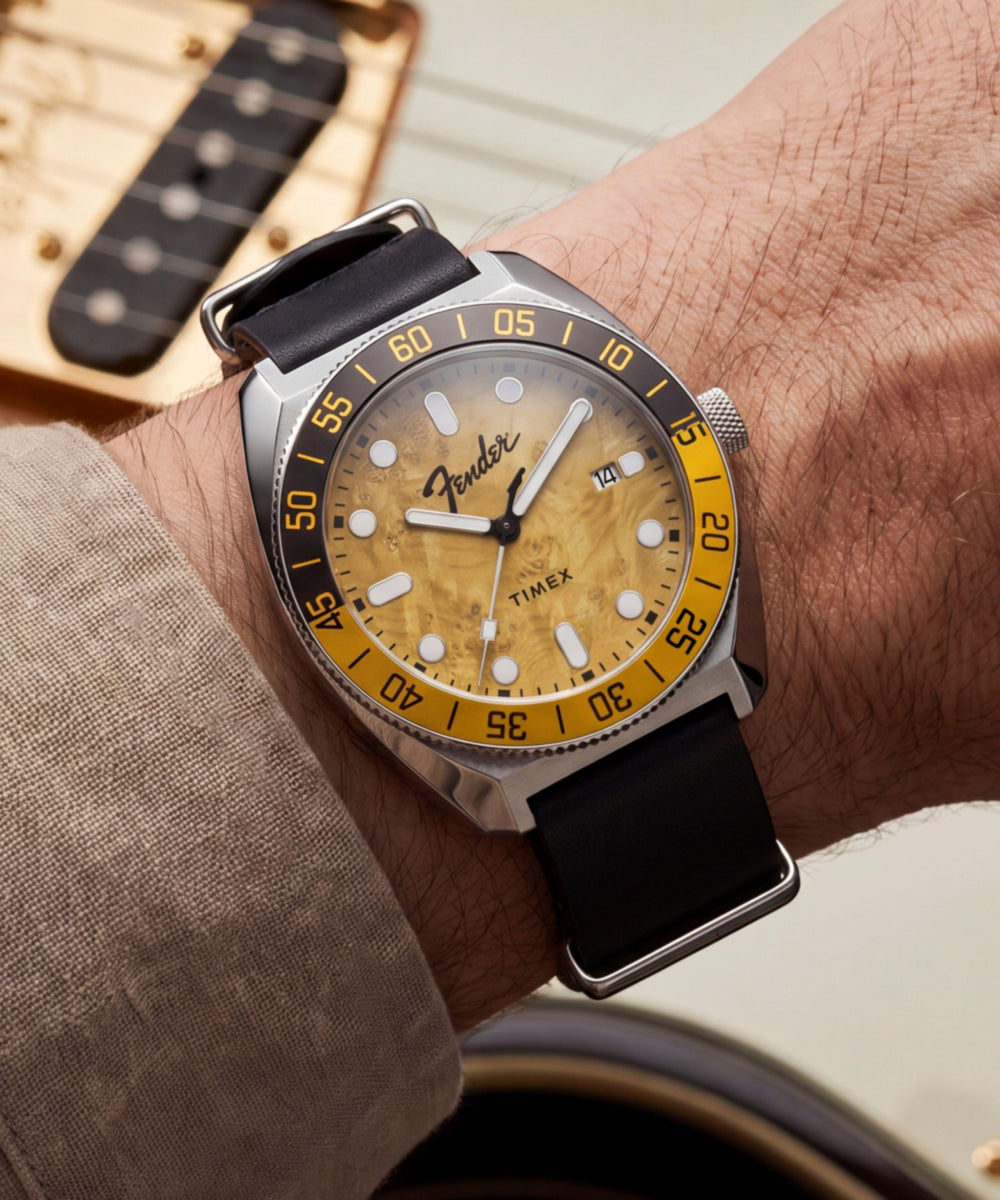 Fender x Timex Automatic 41mm Leather Strap Watch - Image 2