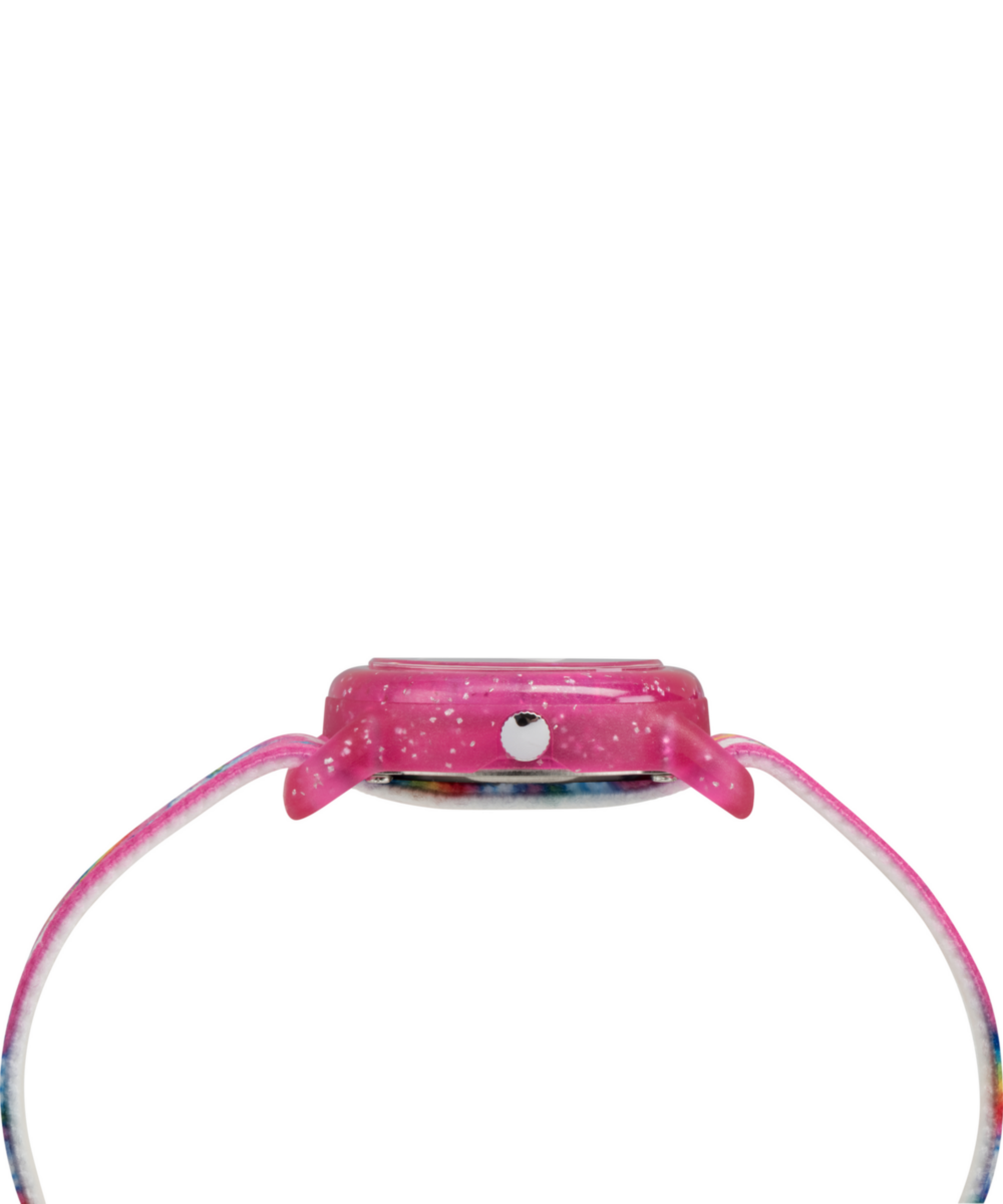 TIMEX TIME MACHINES® 29mm Rainbow Unicorn Pink Elastic Fabric Kids Watch - Image 2