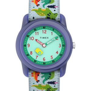 TIMEX TIME MACHINES® 29mm Dinosaur Elastic Fabric Kids Watch
