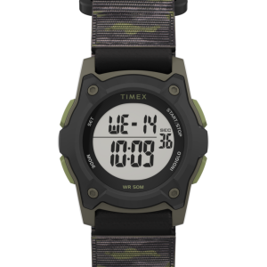 TIMEX TIME MACHINES® 35mm Green/Brown Camo Fast Wrap® Kids Digital Watch